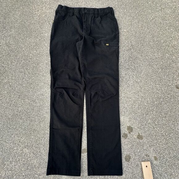 Caterpillar Carpenter Pants Mens 32x32 Black Utility Workwear Pants Canvas Reg - Picture 1 of 8